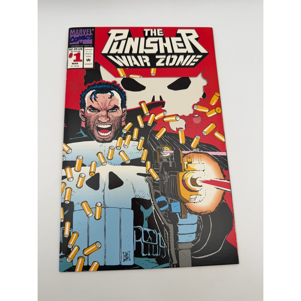Marvel Comics The Punisher War Zone Vol 1 No 1 March 1992 DieCut Cover Romita Jr